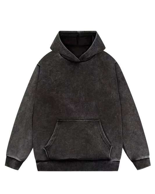 Hoodie, stentvättad med valfri design
